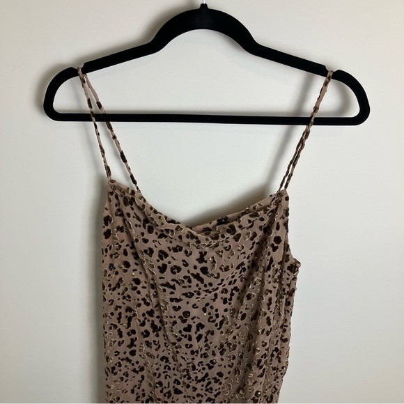 Haute Hippie Sahara Leopard Print Dress in Tan/Brown Size 0 - Picture 3 of 12